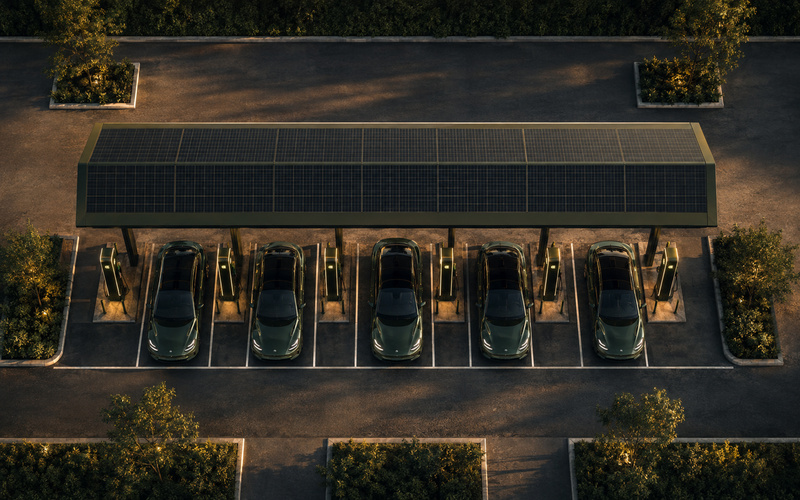 Aerial view of a six-bay Electra hub